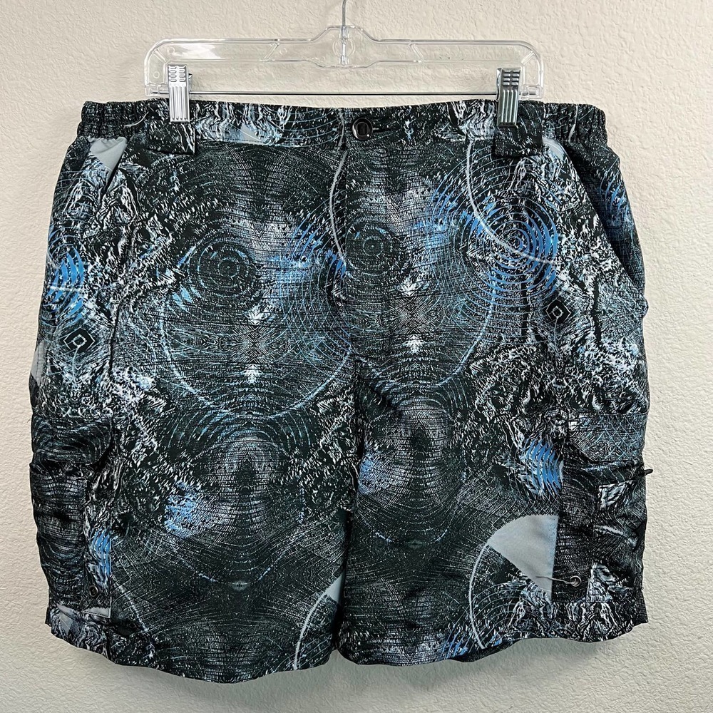 REEL Legends Performance Fishing Cargo Shorts Black Radar Sonar Men's XL